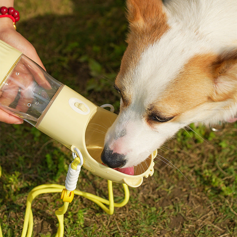 Ultimate 2-in-1 Portable Dog Water Bottle & Food Container - Leak-Proof Outdoor Pet Feeder for Dogs & Cats