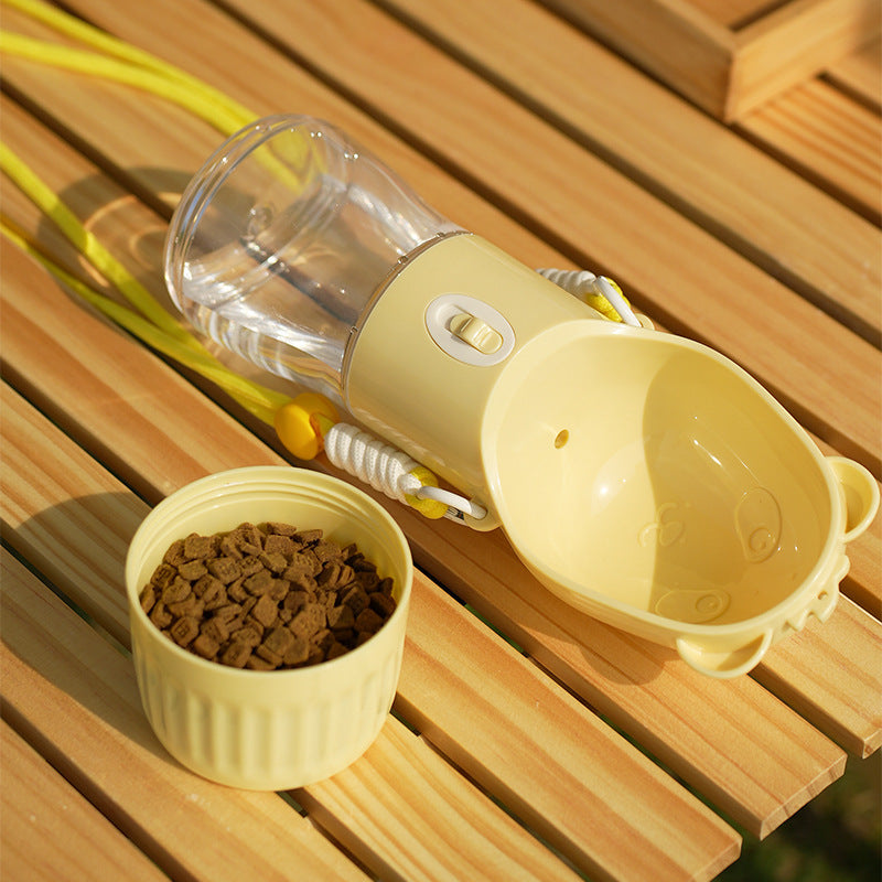 Ultimate 2-in-1 Portable Dog Water Bottle & Food Container - Leak-Proof Outdoor Pet Feeder for Dogs & Cats